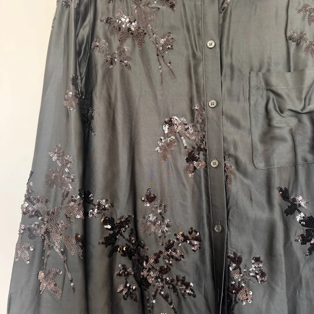 Zara Sequin Button Down - Picture 2 of 4
